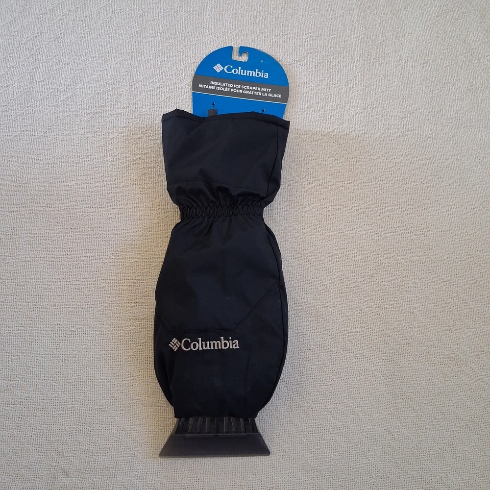 columbia black insulated ice scraper mitt waterproof winter car care tool nwt